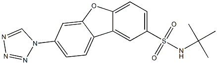 N-tert-butyl-7-(tetrazol-1-yl)dibenzofuran-2-sulfonamide 구조식 이미지