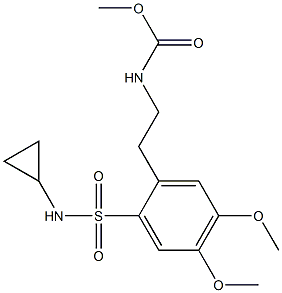 methyl N-[2-[2-(cyclopropylsulfamoyl)-4,5-dimethoxyphenyl]ethyl]carbamate 구조식 이미지