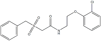 2-benzylsulfonyl-N-[2-(2-chlorophenoxy)ethyl]acetamide Structure