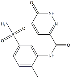 N-(2-methyl-5-sulfamoylphenyl)-6-oxo-1H-pyridazine-3-carboxamide 구조식 이미지