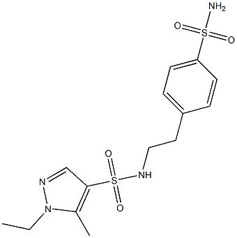 1-ethyl-5-methyl-N-[2-(4-sulfamoylphenyl)ethyl]pyrazole-4-sulfonamide Structure