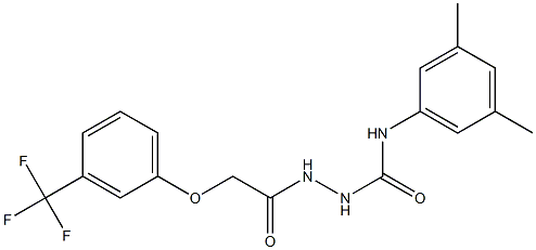 1-(3,5-dimethylphenyl)-3-[[2-[3-(trifluoromethyl)phenoxy]acetyl]amino]urea 구조식 이미지