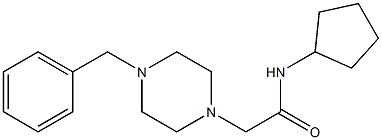 2-(4-benzylpiperazin-1-yl)-N-cyclopentylacetamide Structure