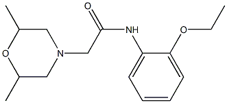 2-(2,6-dimethylmorpholin-4-yl)-N-(2-ethoxyphenyl)acetamide 구조식 이미지