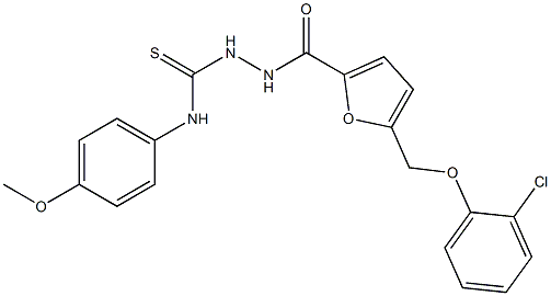 1-[[5-[(2-chlorophenoxy)methyl]furan-2-carbonyl]amino]-3-(4-methoxyphenyl)thiourea 구조식 이미지