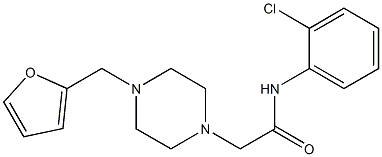 N-(2-chlorophenyl)-2-[4-(furan-2-ylmethyl)piperazin-1-yl]acetamide 구조식 이미지