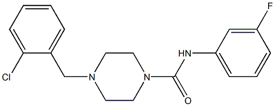 4-[(2-chlorophenyl)methyl]-N-(3-fluorophenyl)piperazine-1-carboxamide 구조식 이미지