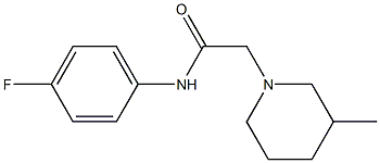 N-(4-fluorophenyl)-2-(3-methylpiperidin-1-yl)acetamide Structure
