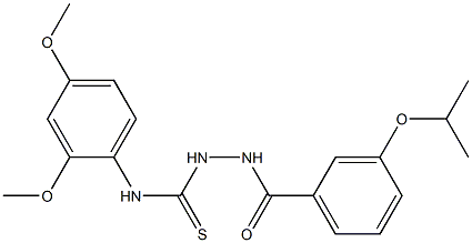 1-(2,4-dimethoxyphenyl)-3-[(3-propan-2-yloxybenzoyl)amino]thiourea Structure