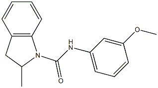 N-(3-methoxyphenyl)-2-methyl-2,3-dihydroindole-1-carboxamide 구조식 이미지