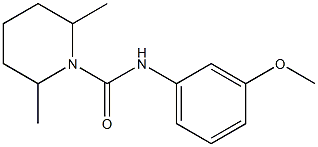 N-(3-methoxyphenyl)-2,6-dimethylpiperidine-1-carboxamide 구조식 이미지