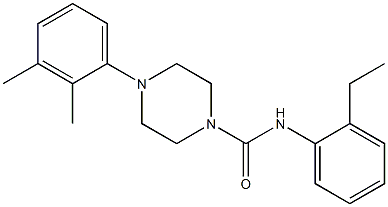 4-(2,3-dimethylphenyl)-N-(2-ethylphenyl)piperazine-1-carboxamide 구조식 이미지