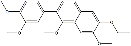 2-(3,4-dimethoxyphenyl)-6-ethoxy-1,7-dimethoxynaphthalene 구조식 이미지