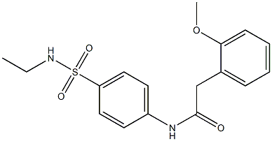 N-[4-(ethylsulfamoyl)phenyl]-2-(2-methoxyphenyl)acetamide Structure