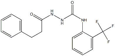 1-(3-phenylpropanoylamino)-3-[2-(trifluoromethyl)phenyl]urea 구조식 이미지