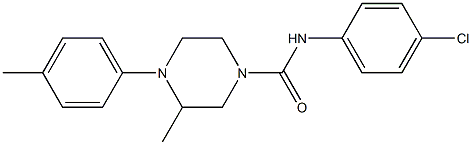 N-(4-chlorophenyl)-3-methyl-4-(4-methylphenyl)piperazine-1-carboxamide Structure