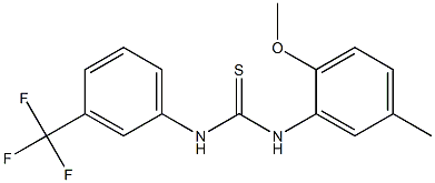 1-(2-methoxy-5-methylphenyl)-3-[3-(trifluoromethyl)phenyl]thiourea 구조식 이미지