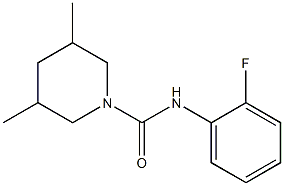 N-(2-fluorophenyl)-3,5-dimethylpiperidine-1-carboxamide 구조식 이미지