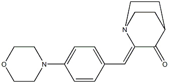 (2Z)-2-[(4-morpholin-4-ylphenyl)methylidene]-1-azabicyclo[2.2.2]octan-3-one Structure