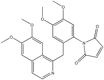 1-[2-[(6,7-dimethoxyisoquinolin-1-yl)methyl]-4,5-dimethoxyphenyl]pyrrole-2,5-dione 구조식 이미지