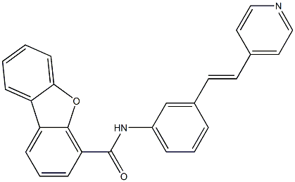 N-[3-[(E)-2-pyridin-4-ylethenyl]phenyl]dibenzofuran-4-carboxamide Structure