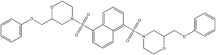 2-(phenoxymethyl)-4-[5-[2-(phenoxymethyl)morpholin-4-yl]sulfonylnaphthalen-1-yl]sulfonylmorpholine Structure