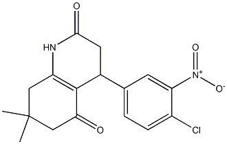 4-(4-chloro-3-nitrophenyl)-7,7-dimethyl-3,4,6,8-tetrahydro-1H-quinoline-2,5-dione Structure