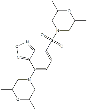 7-(2,6-dimethylmorpholin-4-yl)-4-(2,6-dimethylmorpholin-4-yl)sulfonyl-2,1,3-benzoxadiazole Structure