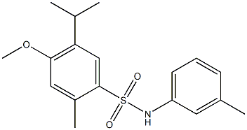 4-methoxy-2-methyl-N-(3-methylphenyl)-5-propan-2-ylbenzenesulfonamide 구조식 이미지