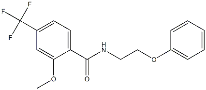 2-methoxy-N-(2-phenoxyethyl)-4-(trifluoromethyl)benzamide Structure