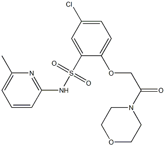 5-chloro-N-(6-methylpyridin-2-yl)-2-(2-morpholin-4-yl-2-oxoethoxy)benzenesulfonamide 구조식 이미지