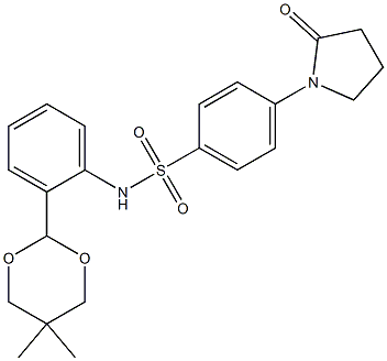 N-[2-(5,5-dimethyl-1,3-dioxan-2-yl)phenyl]-4-(2-oxopyrrolidin-1-yl)benzenesulfonamide 구조식 이미지