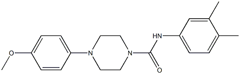 N-(3,4-dimethylphenyl)-4-(4-methoxyphenyl)piperazine-1-carboxamide Structure