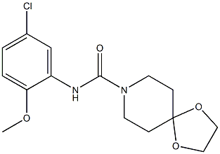 N-(5-chloro-2-methoxyphenyl)-1,4-dioxa-8-azaspiro[4.5]decane-8-carboxamide 구조식 이미지