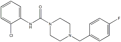 N-(2-chlorophenyl)-4-[(4-fluorophenyl)methyl]piperazine-1-carboxamide 구조식 이미지