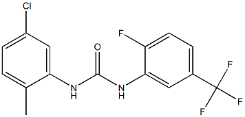 1-(5-chloro-2-methylphenyl)-3-[2-fluoro-5-(trifluoromethyl)phenyl]urea 구조식 이미지