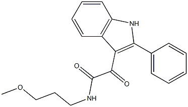 N-(3-methoxypropyl)-2-oxo-2-(2-phenyl-1H-indol-3-yl)acetamide 구조식 이미지