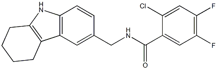 2-chloro-4,5-difluoro-N-(6,7,8,9-tetrahydro-5H-carbazol-3-ylmethyl)benzamide Structure
