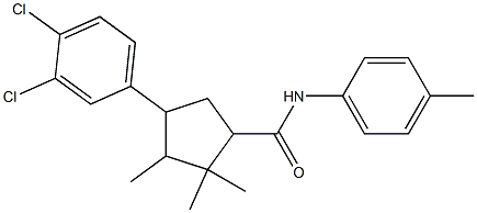 4-(3,4-dichlorophenyl)-2,2,3-trimethyl-N-(4-methylphenyl)cyclopentane-1-carboxamide 구조식 이미지