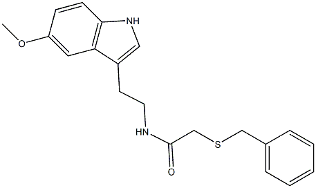 2-benzylsulfanyl-N-[2-(5-methoxy-1H-indol-3-yl)ethyl]acetamide Structure