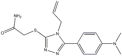2-[[5-[4-(dimethylamino)phenyl]-4-prop-2-enyl-1,2,4-triazol-3-yl]sulfanyl]acetamide 구조식 이미지