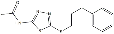 N-[5-(3-phenylpropylsulfanyl)-1,3,4-thiadiazol-2-yl]acetamide 구조식 이미지