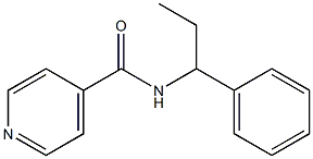 N-(1-phenylpropyl)pyridine-4-carboxamide 구조식 이미지