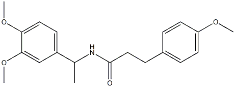 N-[1-(3,4-dimethoxyphenyl)ethyl]-3-(4-methoxyphenyl)propanamide 구조식 이미지