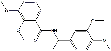 N-[1-(3,4-dimethoxyphenyl)ethyl]-2,3-dimethoxybenzamide 구조식 이미지