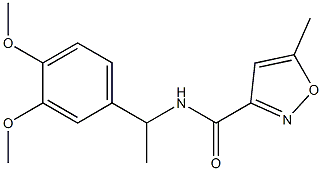 N-[1-(3,4-dimethoxyphenyl)ethyl]-5-methyl-1,2-oxazole-3-carboxamide 구조식 이미지