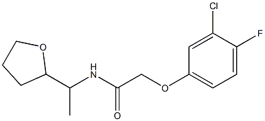 2-(3-chloro-4-fluorophenoxy)-N-[1-(oxolan-2-yl)ethyl]acetamide Structure