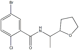 5-bromo-2-chloro-N-[1-(oxolan-2-yl)ethyl]benzamide Structure