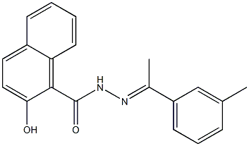 2-hydroxy-N-[(E)-1-(3-methylphenyl)ethylideneamino]naphthalene-1-carboxamide Structure