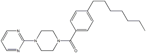 (4-heptylphenyl)-(4-pyrimidin-2-ylpiperazin-1-yl)methanone 구조식 이미지